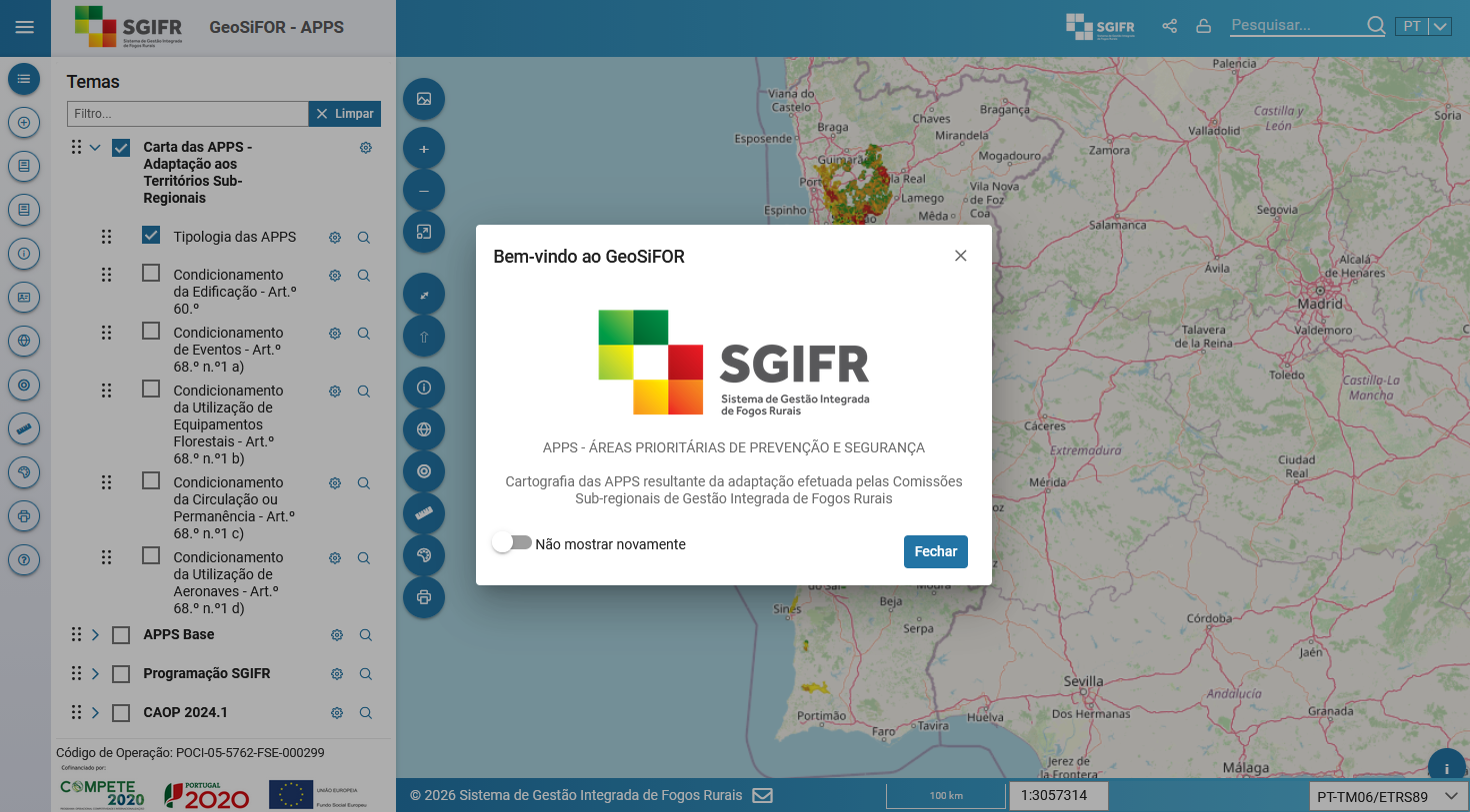 Visualizador das APPS (GeoSIFOR - APPS) Imagem representativa do Visualizador das APPS
