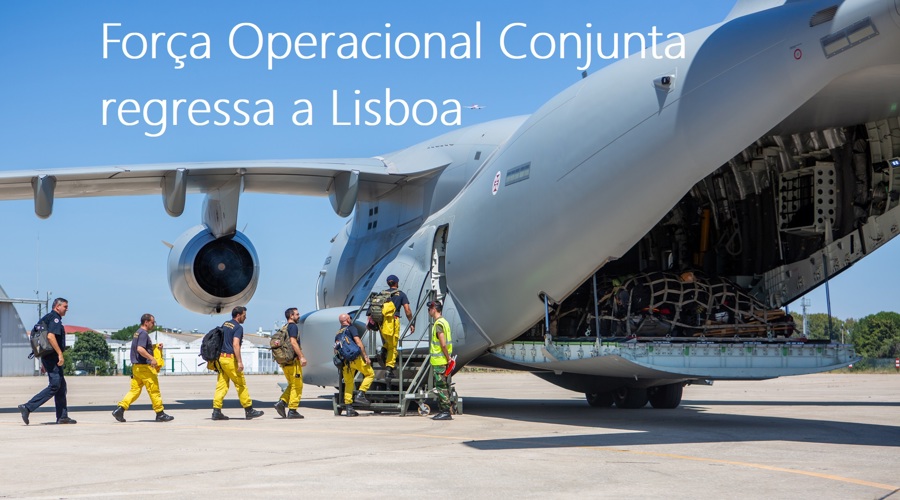 Força Operacional Conjunta na Madeira regressa a Lisboa